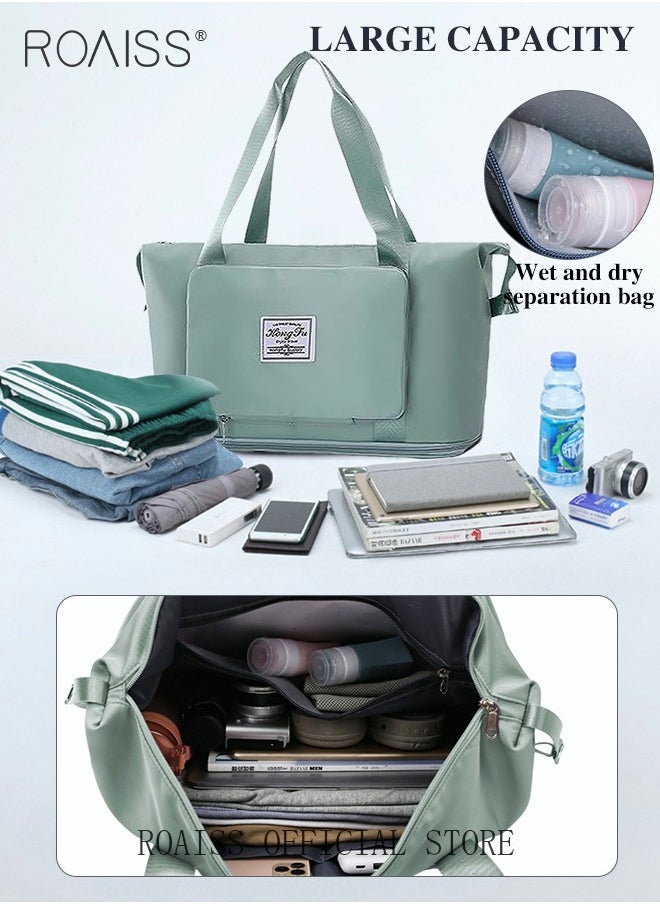 roaiss Women Foldable Travel Bag Short Trip Handbag with Large Capacity Perfect for Travel Maternity and Business Ideal for Storing and Organizing Luggage and Gym Essentials  - Image 5
