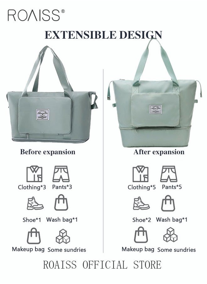 roaiss Women Foldable Travel Bag Short Trip Handbag with Large Capacity Perfect for Travel Maternity and Business Ideal for Storing and Organizing Luggage and Gym Essentials  - Image 3