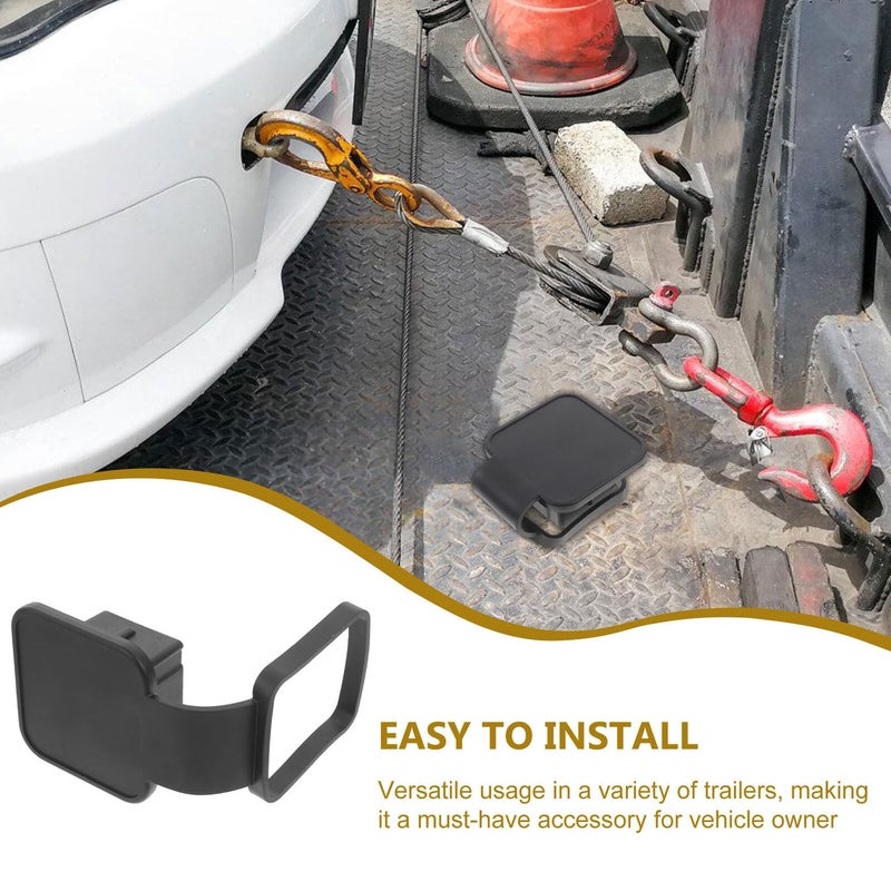 2 Inch Black Trailer Hitch Cover Dustproof Plug Protector for SUV Truck RV Towing - Image 4