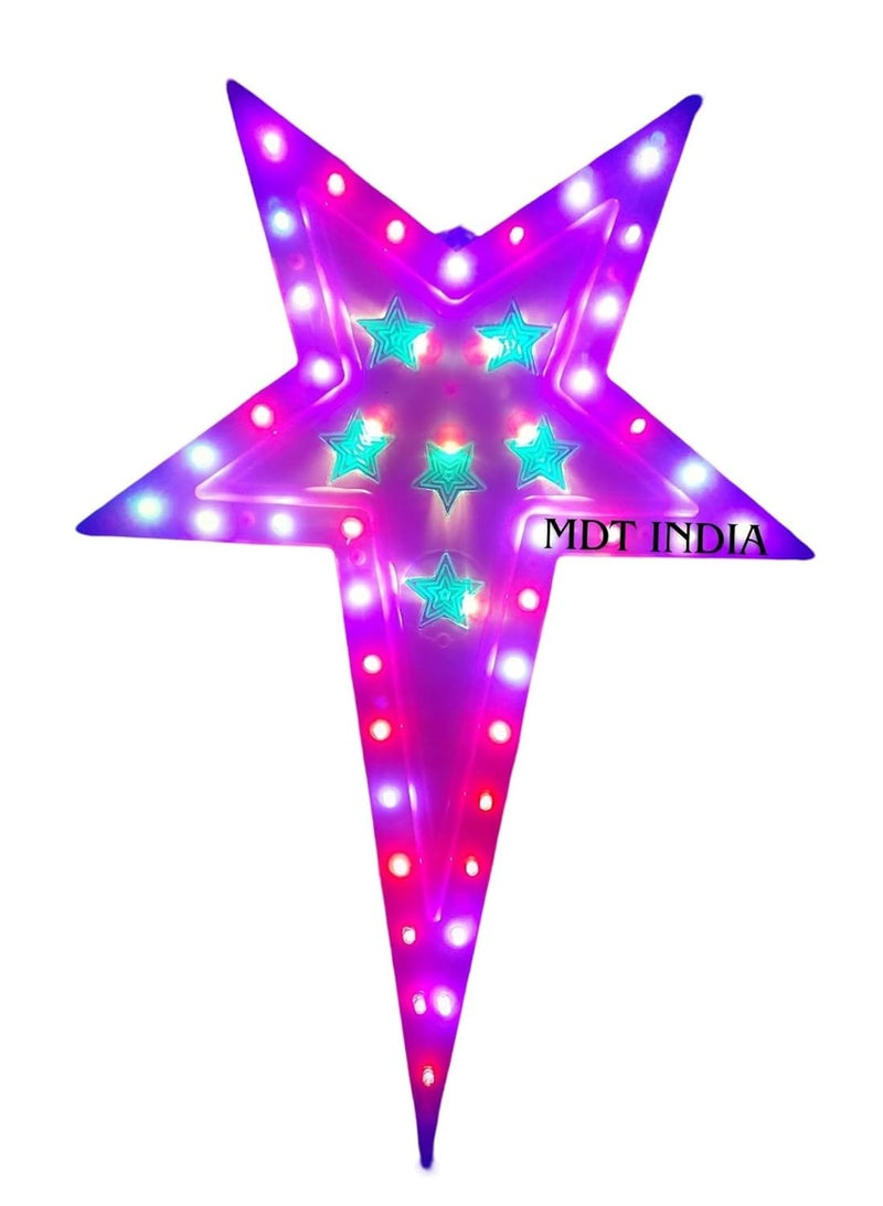 MDT India Multicolor Christmas LED Star ZELESTA5C Xmas Decoration Hanging Light Multi Package Star Only