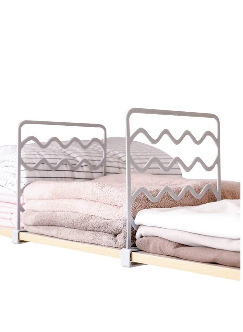 Closet shelf dividers – a hole-free, mountable organizer for clothes, books, and bedroom shelf organization - Image 1