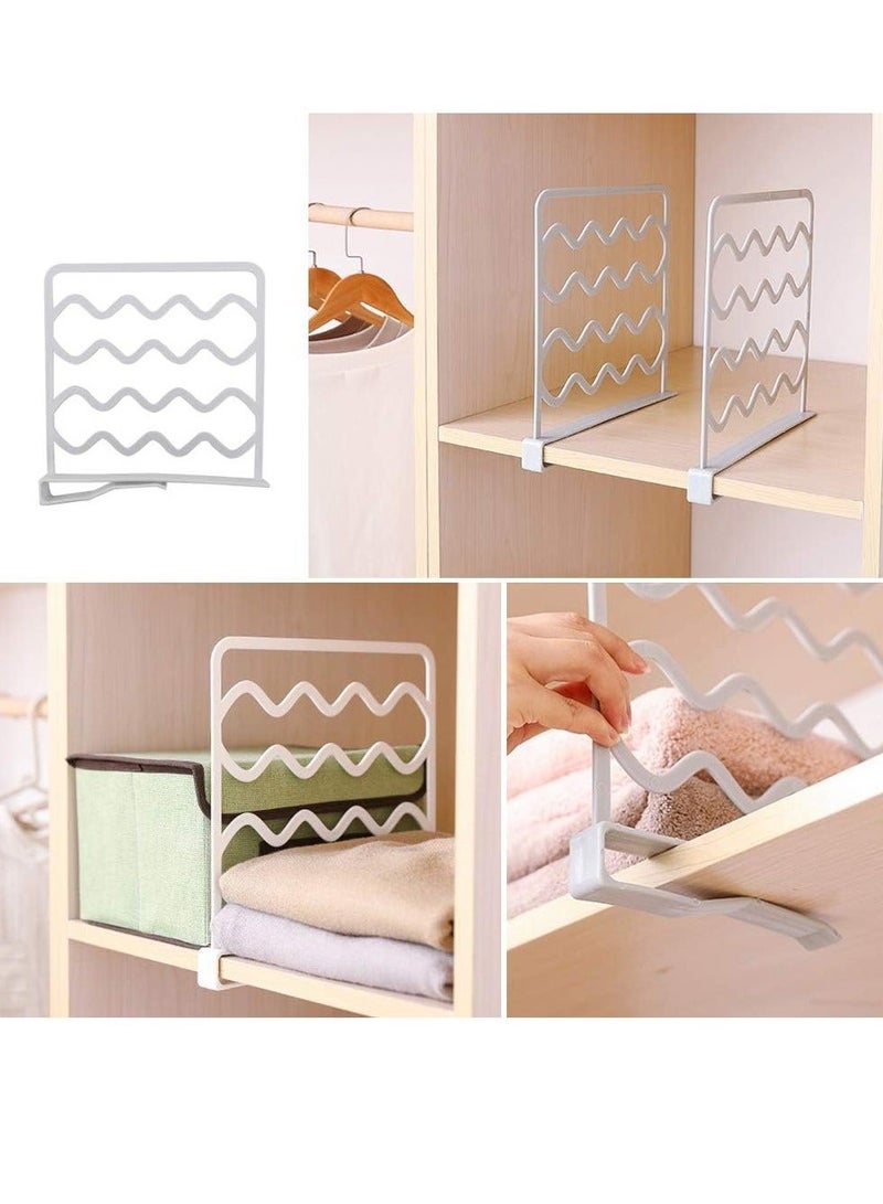 Closet shelf dividers – a hole-free, mountable organizer for clothes, books, and bedroom shelf organization - Image 3