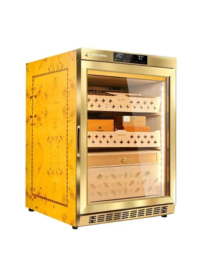 Raching Cigar Humidor Cabinet – Luxury Wood Frame, Dual-Zone Climate, Spanish Cedar Interior, Ammonia Filter, 600 Capacity, Touch LCD Control Panel - Image 1