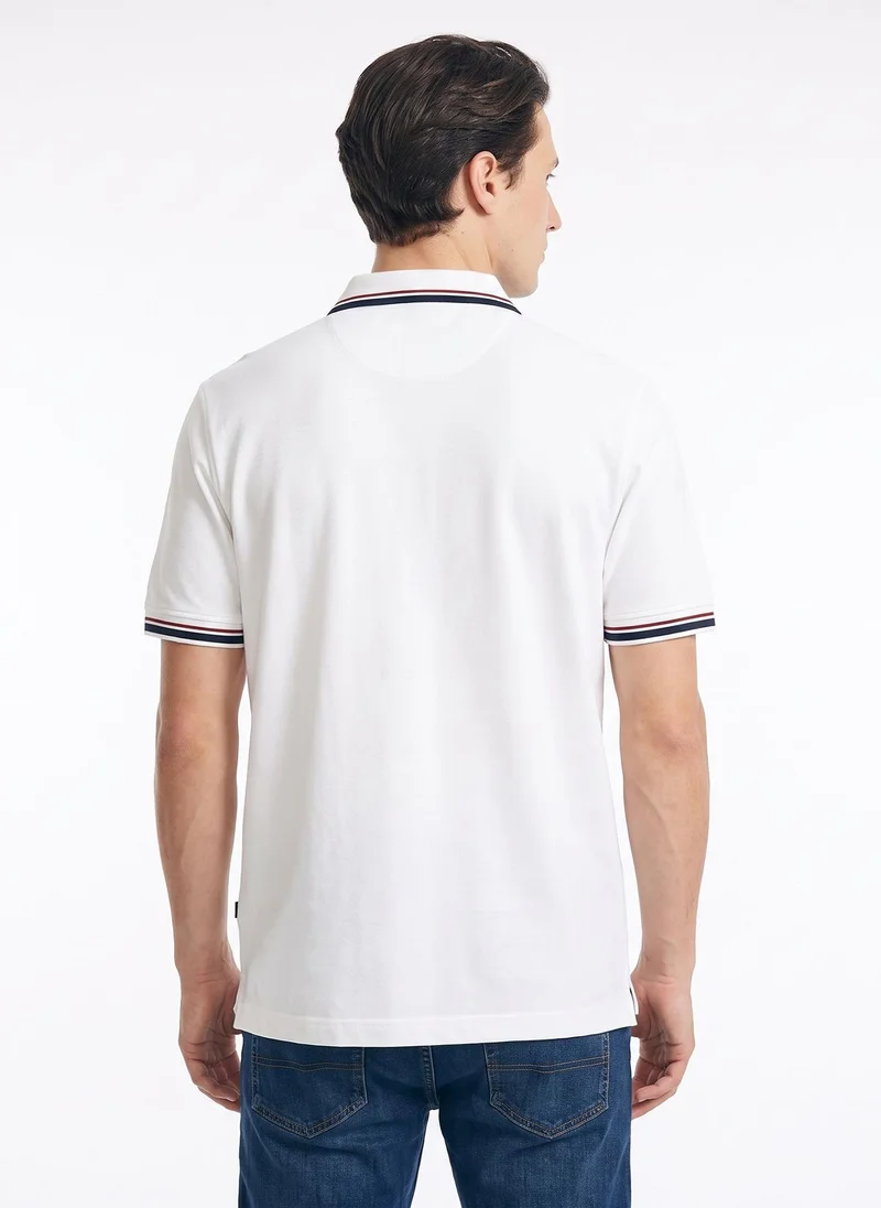 Nautica  Men's Polo Regular Fit Short Sleeve Premium Essentials Cotton Polo - White for Men | Best Price UAE
