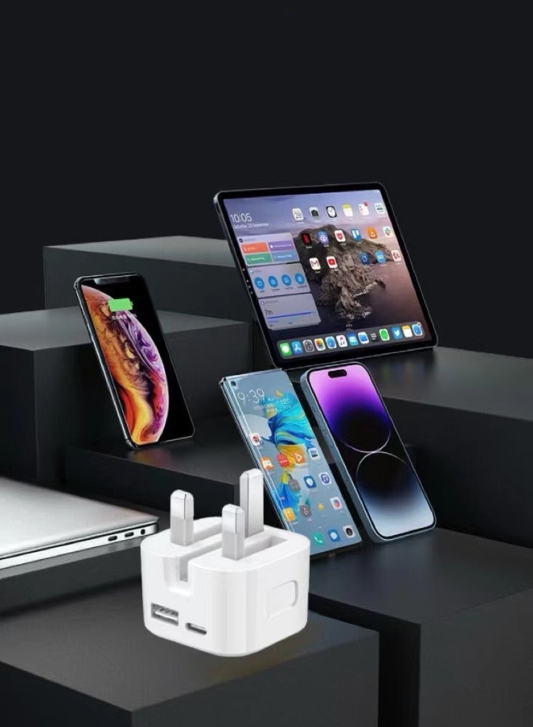 بيوينتي 35W أ + ج شاحن مزدوج ميناء شحن سريع الرأس ، تنطبق على اي فون 14 / 14 / 14 برو ماكس / 13 / 12 وغيرها من الطائرات بدون طيار آي باد التبديل سماعة الروبوت - Image 5