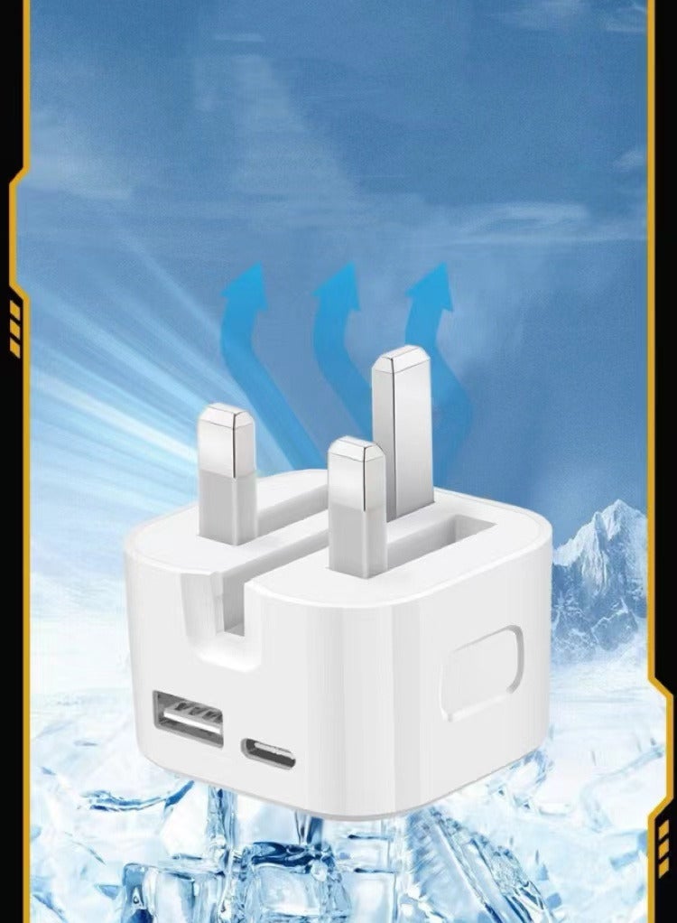 بيوينتي 35W أ + ج شاحن مزدوج ميناء شحن سريع الرأس ، تنطبق على اي فون 14 / 14 / 14 برو ماكس / 13 / 12 وغيرها من الطائرات بدون طيار آي باد التبديل سماعة الروبوت - Image 4