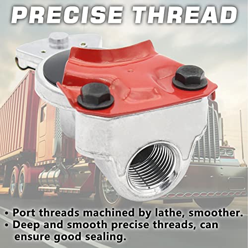 GREPSPUD 2 Pair Glad Hands Kit with 12pcs Rubber Seals, Aluminum Glad Hand Universal Red Blue Emergency Service Gladhand Set for Semi Trucks Trailers Tractors Air Line - Image 2
