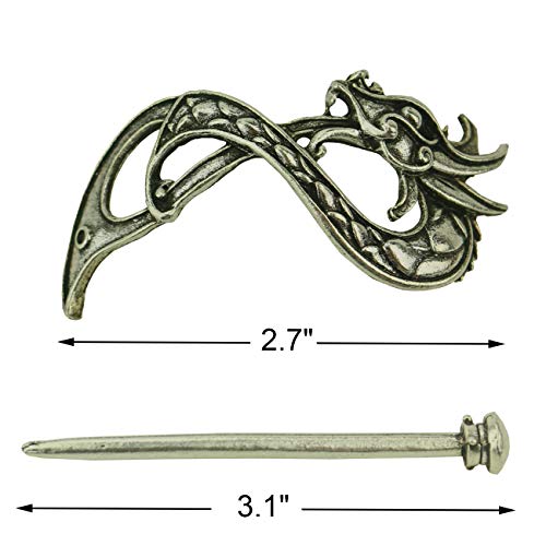Tinsow Silver 2 Pcs Hair Clip Set, Creative Celtic Hair Slide Hairpins Hair Accessories Hair Claws for Women (Style B S) - Image 3