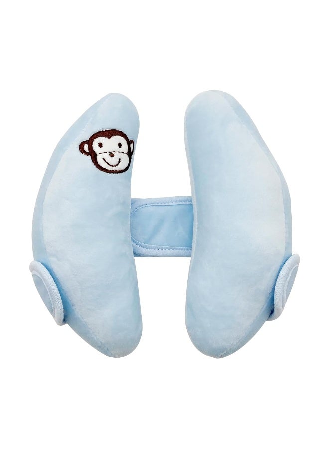 StoHua Adjustable Baby Head Neck Support Pillow,Baby Travel Pillow Cushion for Car Seat,Stroller Headrest Pillow for Infants,Head and Neck Support Pillow for Pushchair,Blue - Image 1