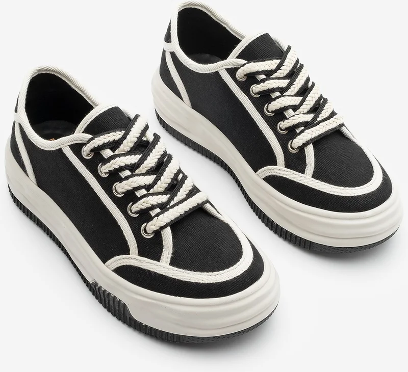 مارجين Women's Sneaker Lace-Up Linen Sneakers Dofkin