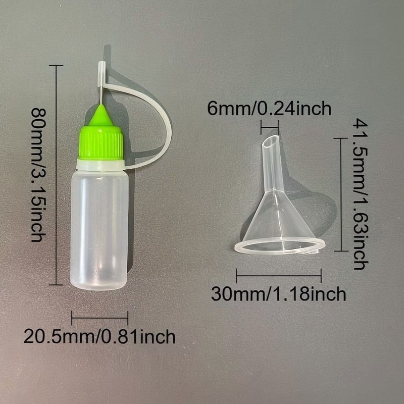 30 Bottle Precision Glue Applicator Set With 6 Color Lids And 8 Funnels - Image 2