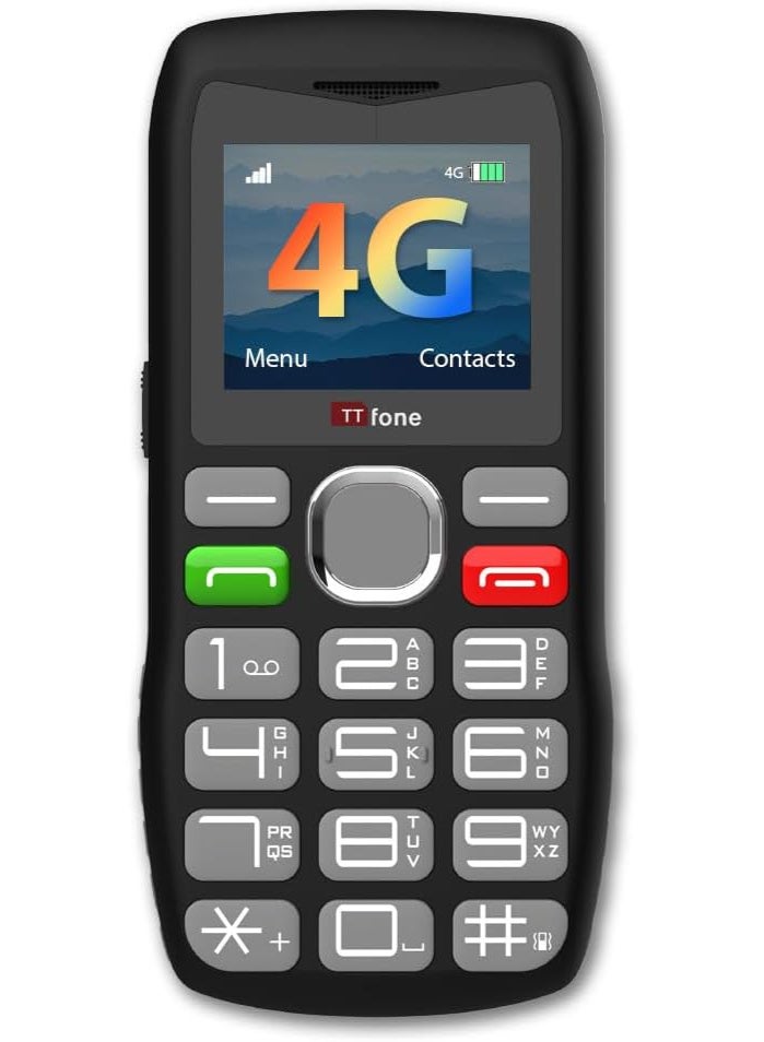TTfone TT890 4G Senior Phone – Easy to Use Big Button Mobile Phone with Emergency Assistance Button, USB-C Charging, Bluetooth, Camera (with USB Cable) - Image 1