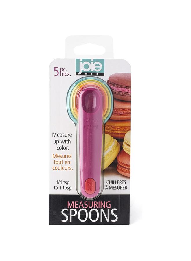 جوا مجموعة ملاعق قياس بلاستيكية خالية من مادة BPA، آمنة للاستخدام في غسالة الأطباق، مكونة من 5 قطع، بألوان متنوعة 26799 - Image 3