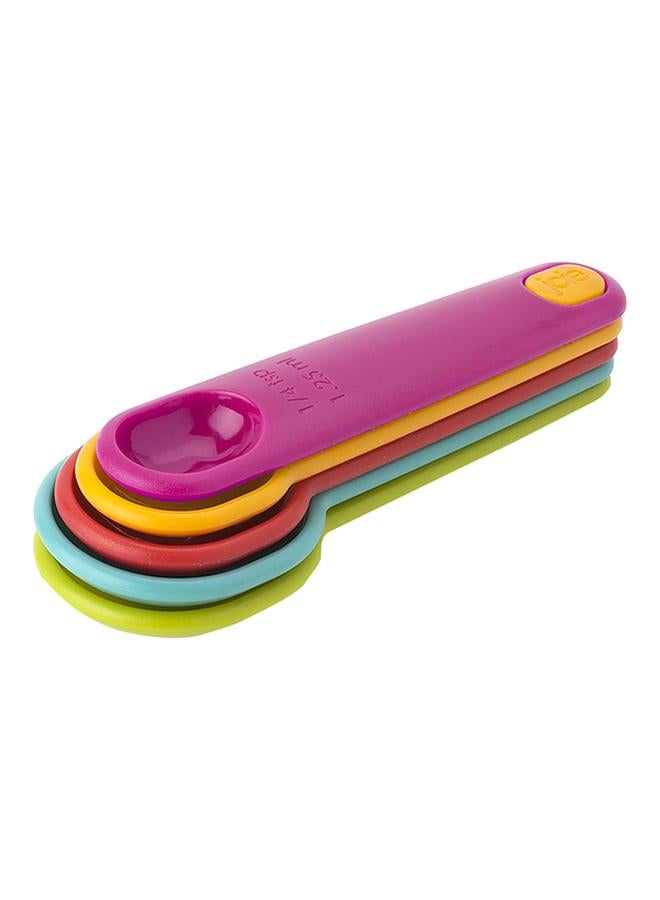 جوا مجموعة ملاعق قياس بلاستيكية خالية من مادة BPA، آمنة للاستخدام في غسالة الأطباق، مكونة من 5 قطع، بألوان متنوعة 26799 - Image 1