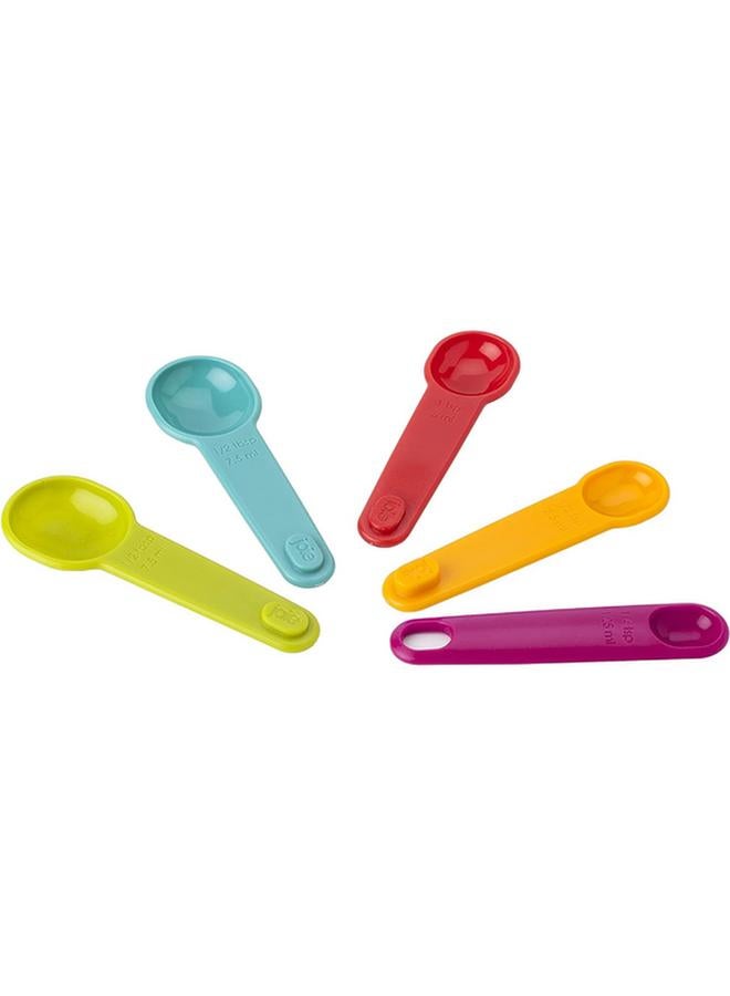 جوا مجموعة ملاعق قياس بلاستيكية خالية من مادة BPA، آمنة للاستخدام في غسالة الأطباق، مكونة من 5 قطع، بألوان متنوعة 26799 - Image 2