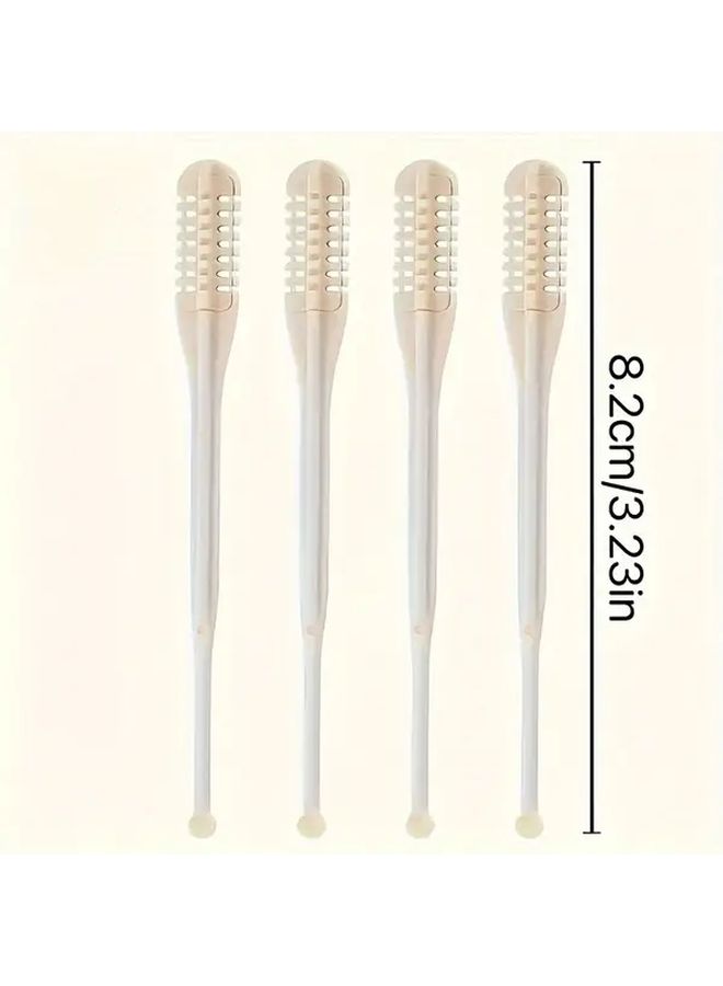 10 Pcs Manual Nose Hair Trimmer Set 360 Degree Rotating Trimme Double Sided Blade No Battery Needed Easy To Clean Plastic Material Safe Personal Care Product - Image 2