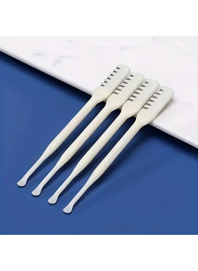 10 Pcs Manual Nose Hair Trimmer Set 360 Degree Rotating Trimme Double Sided Blade No Battery Needed Easy To Clean Plastic Material Safe Personal Care Product - Image 4