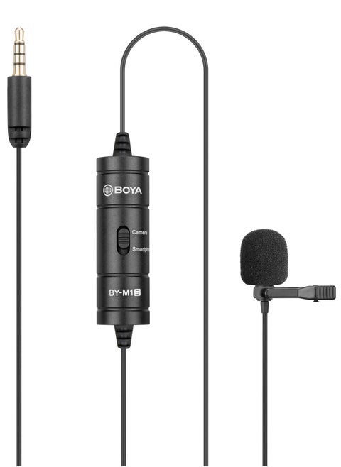 BY-M1S Lavalier Lapel Microphone , Omnidirectional Condenser Mic for Android Smartphone DSLR Camera, Audio Recorders, PC Laptop Recording
