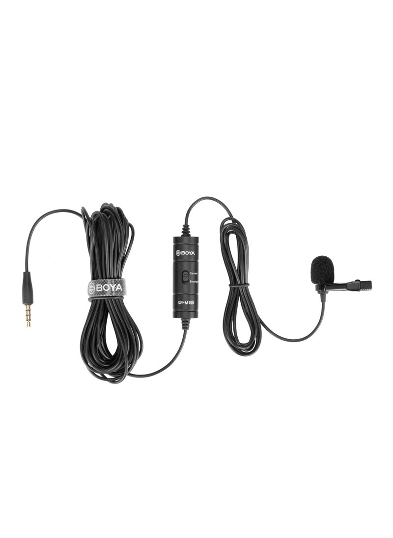 BOYA - BY-M1S Lavalier Lapel Microphone , Omnidirectional Condenser Mic for Android Smartphone DSLR Camera, Audio Recorders, PC Laptop Recording - Image 1