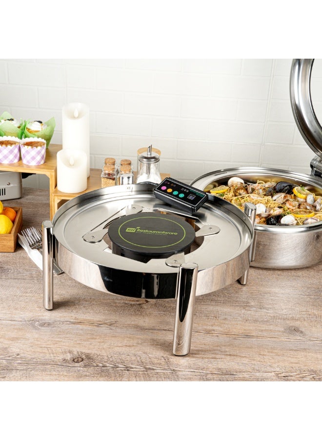 Restaurantware Induction Warming Unit for Compatible Chafers - 1000W - Adjustable - 1ct Box - Met Lux  - Image 3