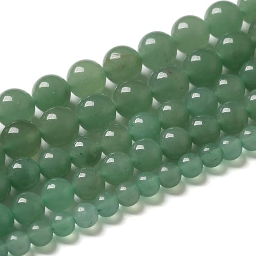 LIFAVOVY 6mm Natural Green Aventurine Beads Round Gemstone Loose Beads for Jewelry Making 15"(58-60pcs/strand) - Image 3