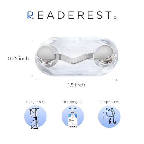 Readerest Magnetic Eyeglass Holders (2 Pack), Eyewear Accessory, Secure Clip for Readers, Sunglasses, ID Badges, Glasses Holders, USA Made (Black & Stainless Steel) - Image 3
