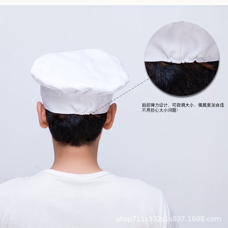 Men'S And Women'S Chef Hat Bread Baking Cake Dessert Shop Chef Work Hat High Cloth Hat Pure White Chef Hat - Image 5