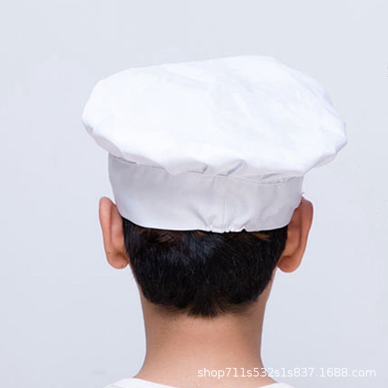 Men'S And Women'S Chef Hat Bread Baking Cake Dessert Shop Chef Work Hat High Cloth Hat Pure White Chef Hat - Image 4