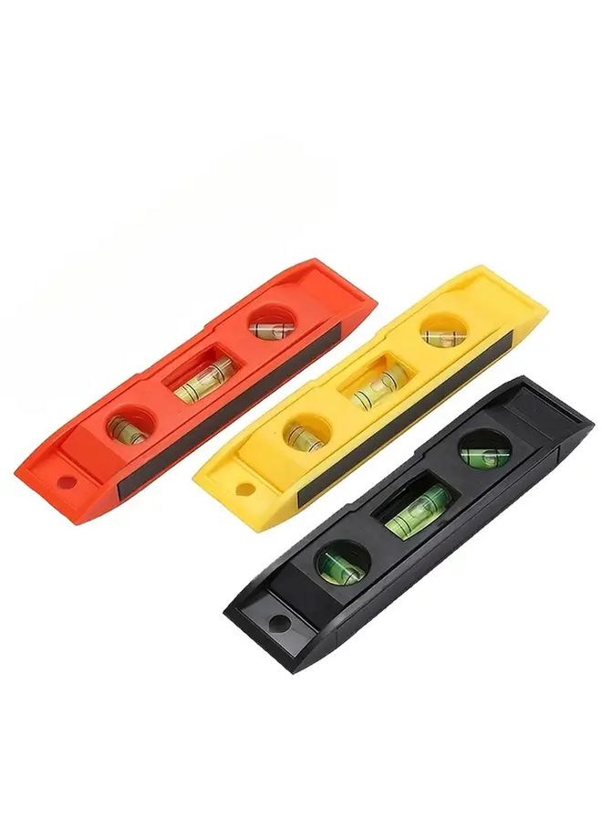 Black 6 Inch Magnetic Level Gauge with 3 Bubble Acrylic Precision Tool - Image 1