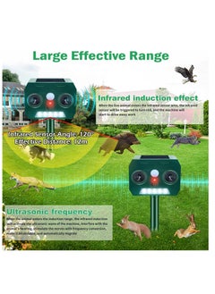 Rightsure Solar Ultrasonic Animal Repeller,2023 New Powered Animal Repeller,Ultrasonic Squirrels Deterrent Waterproof Dog Repeller,Solar Motion Sensor for Yard Garden Farm  - Image 2