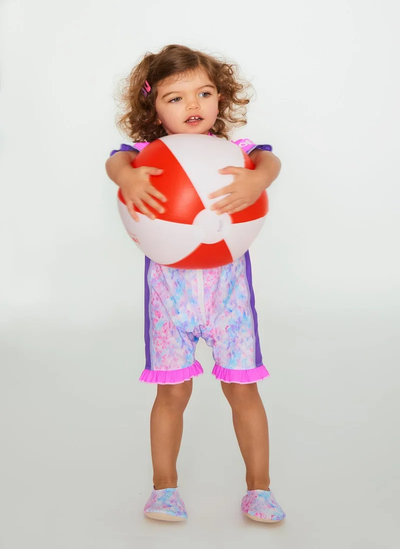 كويجا صن وير COEGA Girls Baby/Kids/Youth Pool Shoes - Purple Abstract Drops