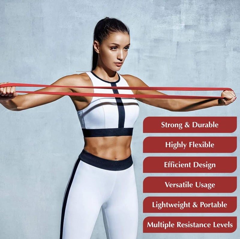 XFyt Beyond Boundaries: Set of 4 Combo Pull Up Resistance Bands for Heavy Gym Workouts and streches | Fitness Loop Tube Bands 2 to 45 kgs for Advanced Heavy Workouts for Men Women (5-90lbs Combo) - Image 4