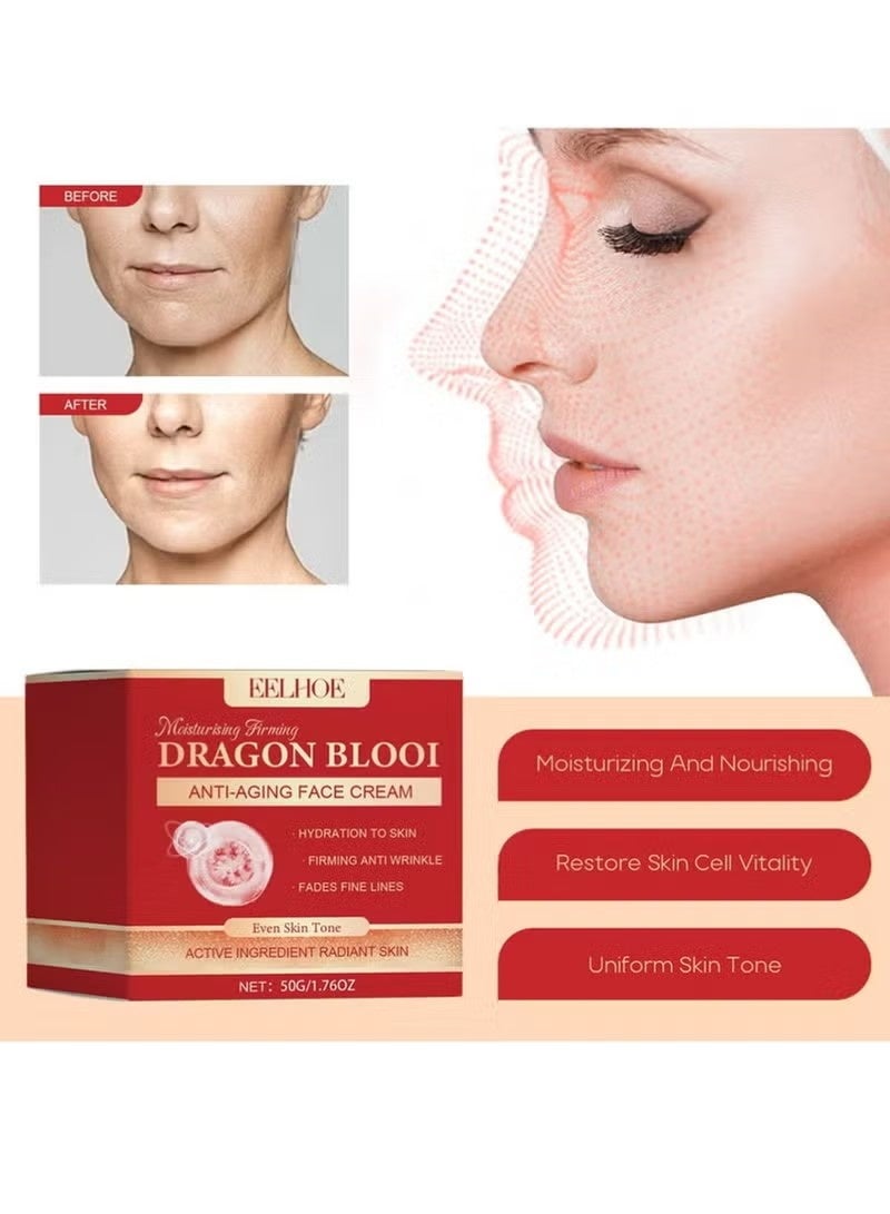 EELHOE Retinol Placenta Dragon Blood Cream, Dragons Blood Easy Cream Moisturizers, Dragons Blood Cream For Anti Wrinkle, Nourishing & Hydrating, For All Skin Types (50g) - Image 3