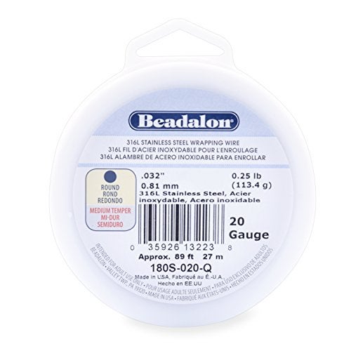 Beadalon 316L Stainless Steel Wrapping Wire, Round, 20 Gauge, Round, 89 feet, 1/4 Pound - Image 4