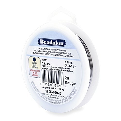 Beadalon 316L Stainless Steel Wrapping Wire, Round, 20 Gauge, Round, 89 feet, 1/4 Pound - Image 3