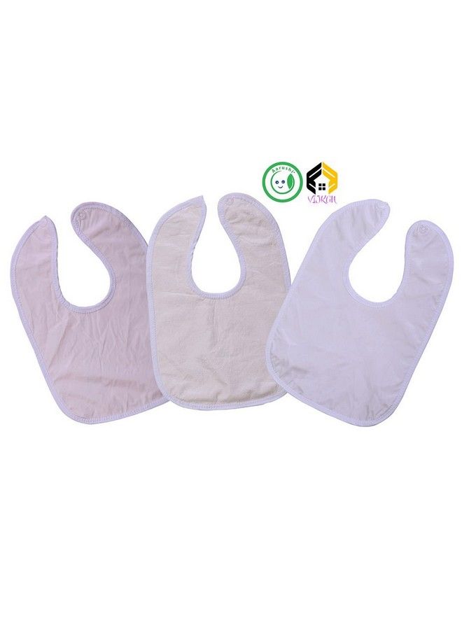 Aarushi Vijkan Aarushi Baby Multi Colour Soft Cotton Water Resistance Round Bibs Pack Of 3 - Image 3