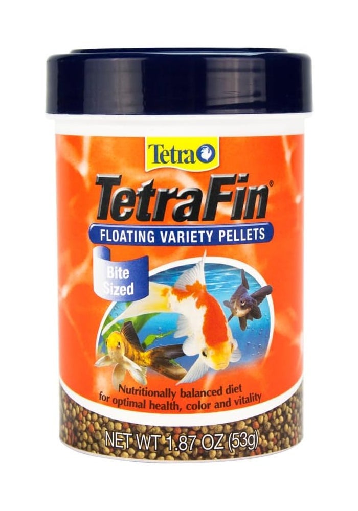 Tetra TetraFin Bite Sized Floating Variety Pellets for Goldfish, 1.87-Ounce - Image 1