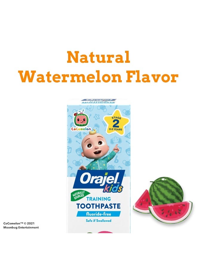 Orajel معجون أسنان أوراجيل للأطفال من كوكوميلون، خالي من الفلورايد، موصى به من قبل أطباء الأطفال، أنبوب 15 أونصة - Image 4