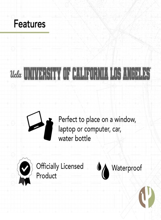 Desert Cactus UCLA University of California Los Angeles Bruins Name Logo Vinyl Decal Laptop Water Bottle Car Scrapbook (15 Inch Sticker) - Image 4
