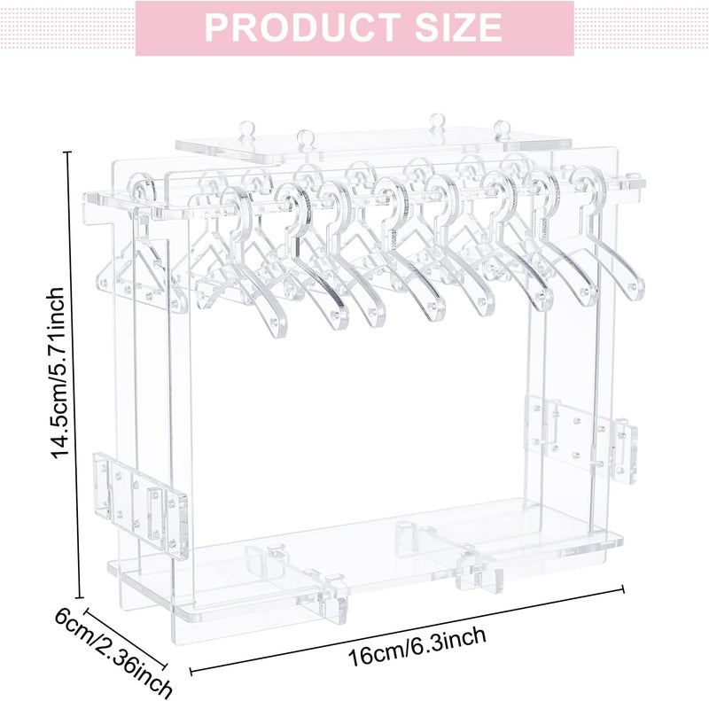 TPGP WEBEEDY Acrylic Earring Display Stand with Mini Hangers - Jewelry Organizer for Ear Studs - Image 2