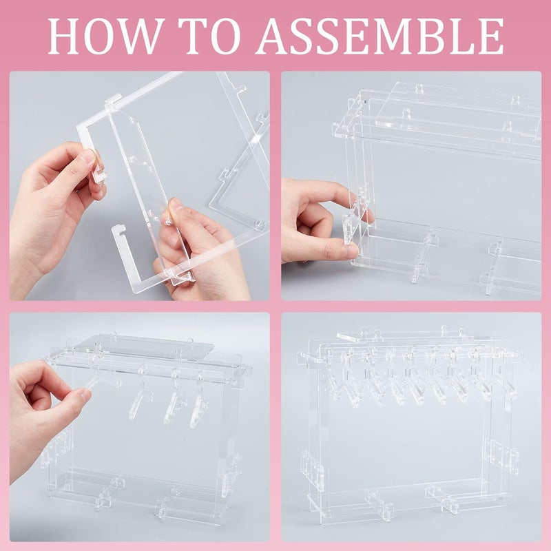 TPGP WEBEEDY Acrylic Earring Display Stand with Mini Hangers - Jewelry Organizer for Ear Studs - Image 3