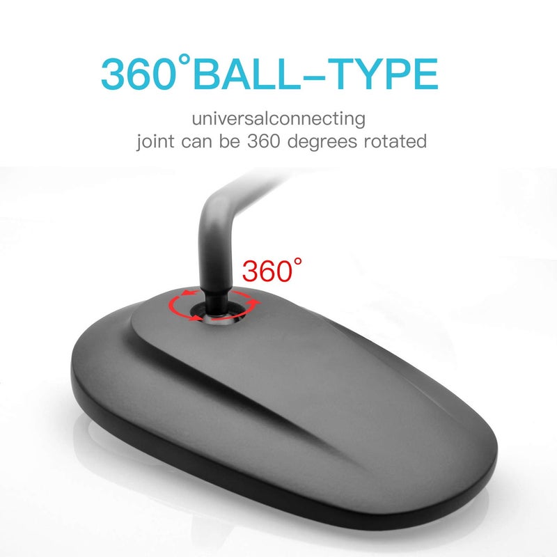 MZS مرايا الرؤية الخلفية للدراجات النارية MZS، مرايا دراجات نارية للسياحة مع تعديل 360 درجة جانبي أسود 8MM متوافقة مع موديلات 1982-2024 سبورتستر سوفتيل رود جلايد إلكترا ستريت جلايد كينغ داينا ألترا V-rod - Image 4