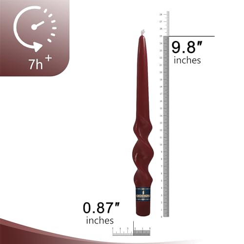Gedengni Spiral Taper Candle Red Candlesticks, Gedengni 10inch Christmas Twisted Candles Long Candle Sticks Cute Tapered Candles for Table Decor Dinner Holiday Party,23D4-RED - Image 5