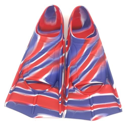 Gugmoy Swimming Training Fins,Kids Swim Fins,Comfortable Swimming Flippers Suitable for Children,Beginners,Girls,Boys,Adults (2Z-BlueWhiteRed, XXS) - Image 2