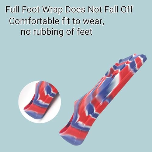 Gugmoy Swimming Training Fins,Kids Swim Fins,Comfortable Swimming Flippers Suitable for Children,Beginners,Girls,Boys,Adults (2Z-BlueWhiteRed, XXS) - Image 5