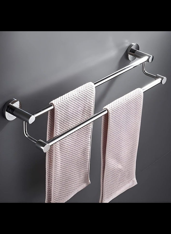 plantex Plantex Stainless Steel Towel Rod/Towel Rack for Bathroom/Towel Bar/Hanger/Stand/Bathroom Accessories (24 Inch - Chrome Finish) - Pack of 4 - Image 1