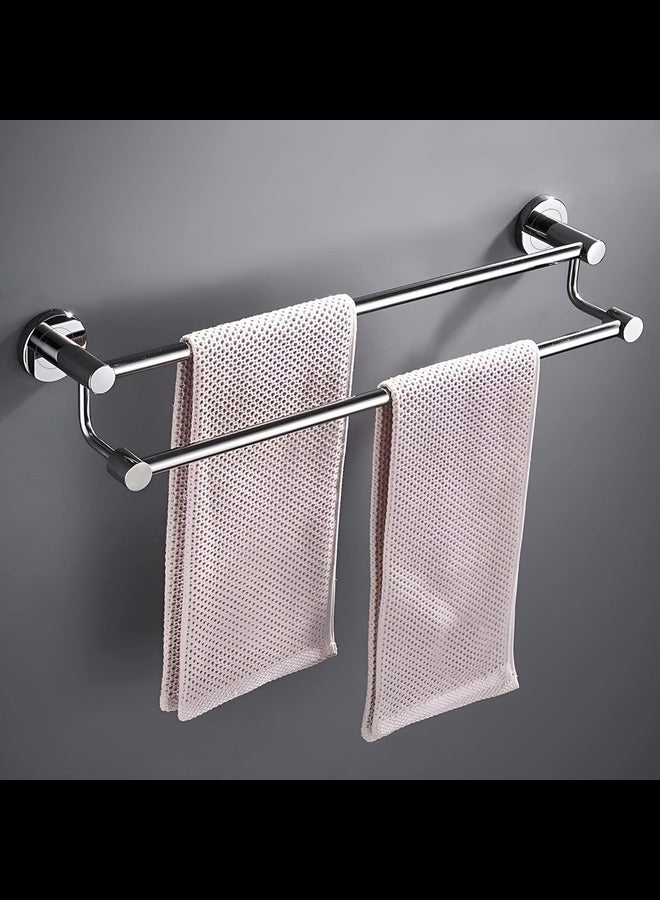 plantex Plantex Stainless Steel Towel Rod/Towel Rack for Bathroom/Towel Bar/Hanger/Stand/Bathroom Accessories (24 Inch - Chrome Finish) - Pack of 4 - Image 2