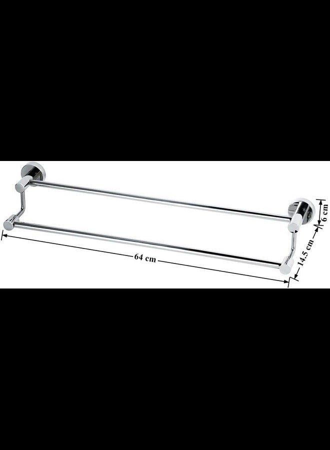 plantex Plantex Stainless Steel Towel Rod/Towel Rack for Bathroom/Towel Bar/Hanger/Stand/Bathroom Accessories (24 Inch - Chrome Finish) - Pack of 4 - Image 3