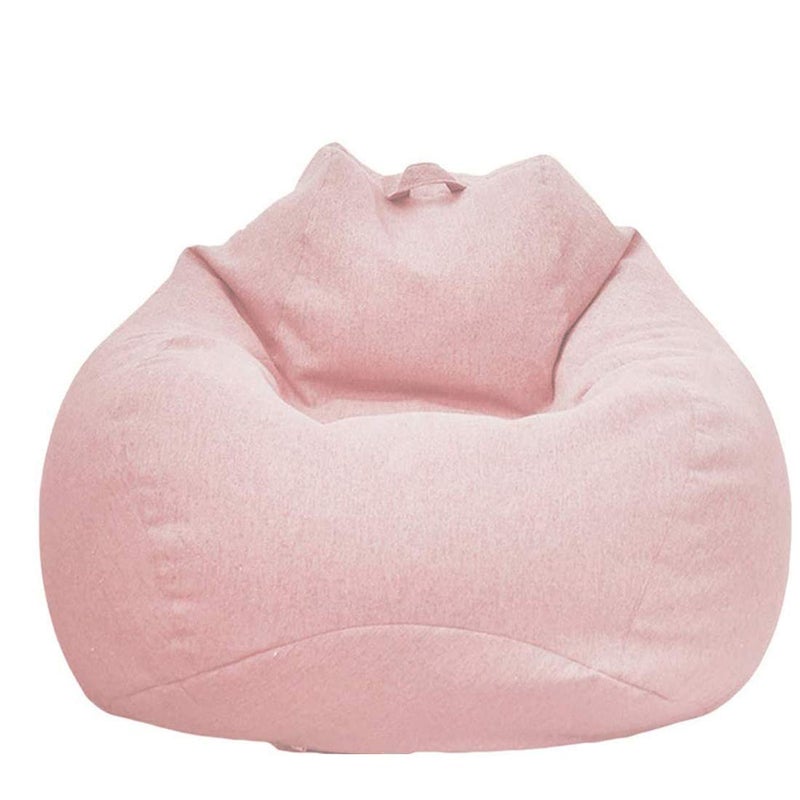 Stuffed Animal Storage Bean Bag Cover No Filler Extra Soft Beanbag Seat Chair CoversCotton Linen Memory Foam Beanbag Replacement Cover for Adults Children Without Filling
