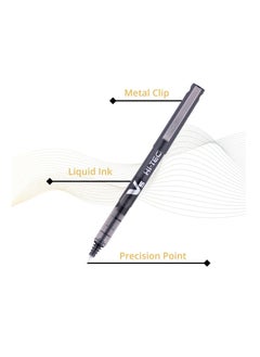 PILOT 4-Piece Hi-tecpoint V5 Fine Rollerball Pen Black Ink  - Image 3
